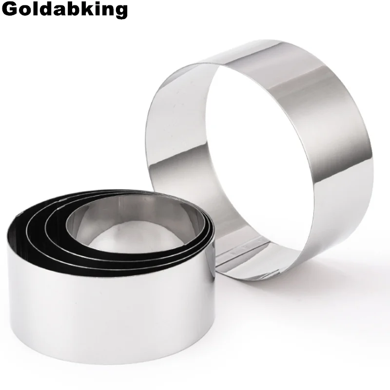 

Goldbaking Mini Baking Ring Mold Set Stainless Steel Mousse Rings Cookie Cutter 5 Pieces Set 6/7/8/9/10cm