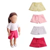 18 inch Girls doll clothes Simple baby shorts 4 colors Dress toy accessories fit 43 cm baby accessories c66