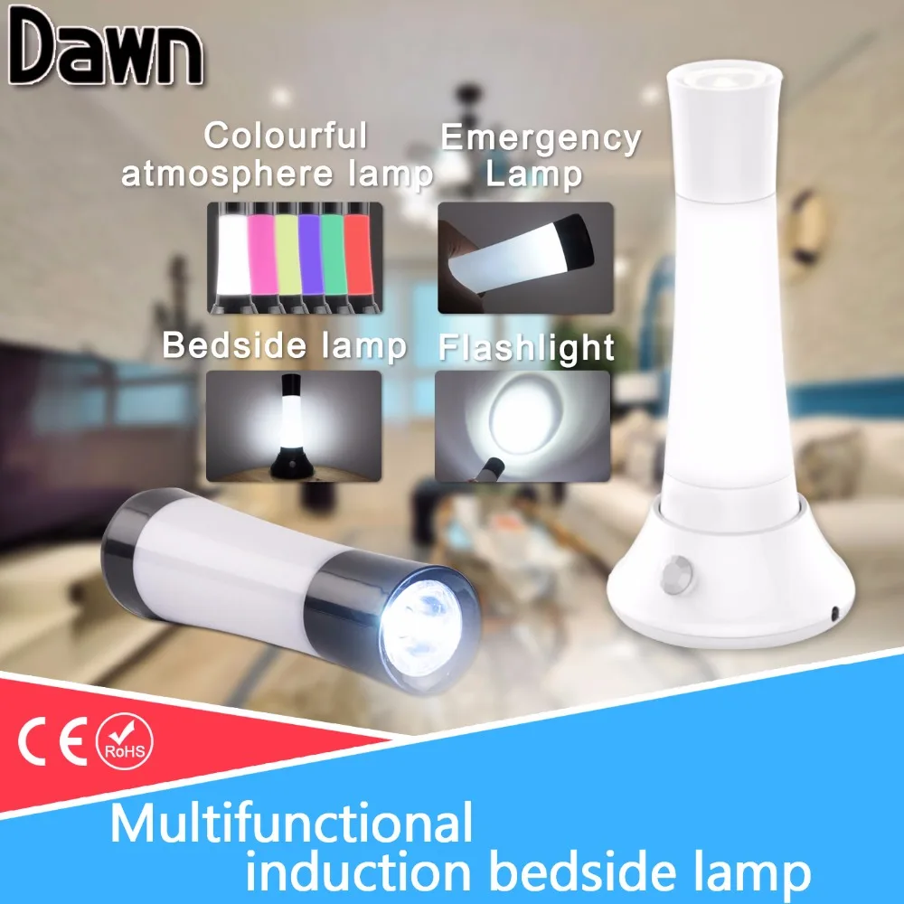 

2018 Multi-function LED Night Light IR Infrared Motion Sensor light led Flashlight LED USB emergency lamp RGB led atmosphere