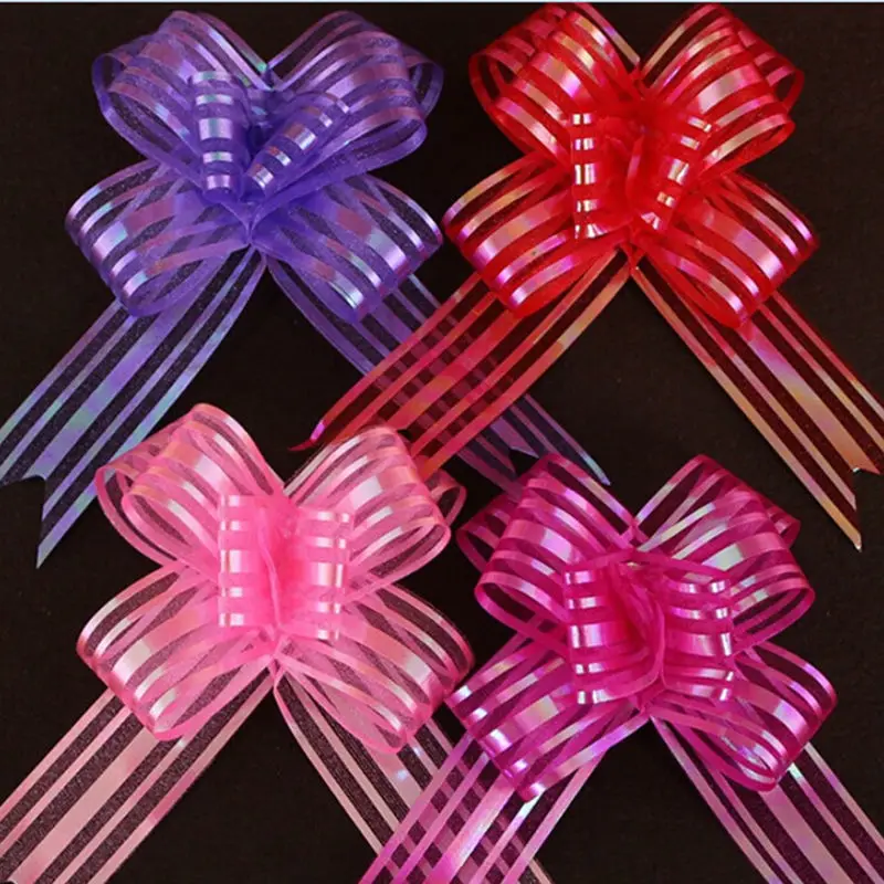 10Pcs/lot Gift Packing Pull Bow Ribbons Gift Wrapping Wedding Party