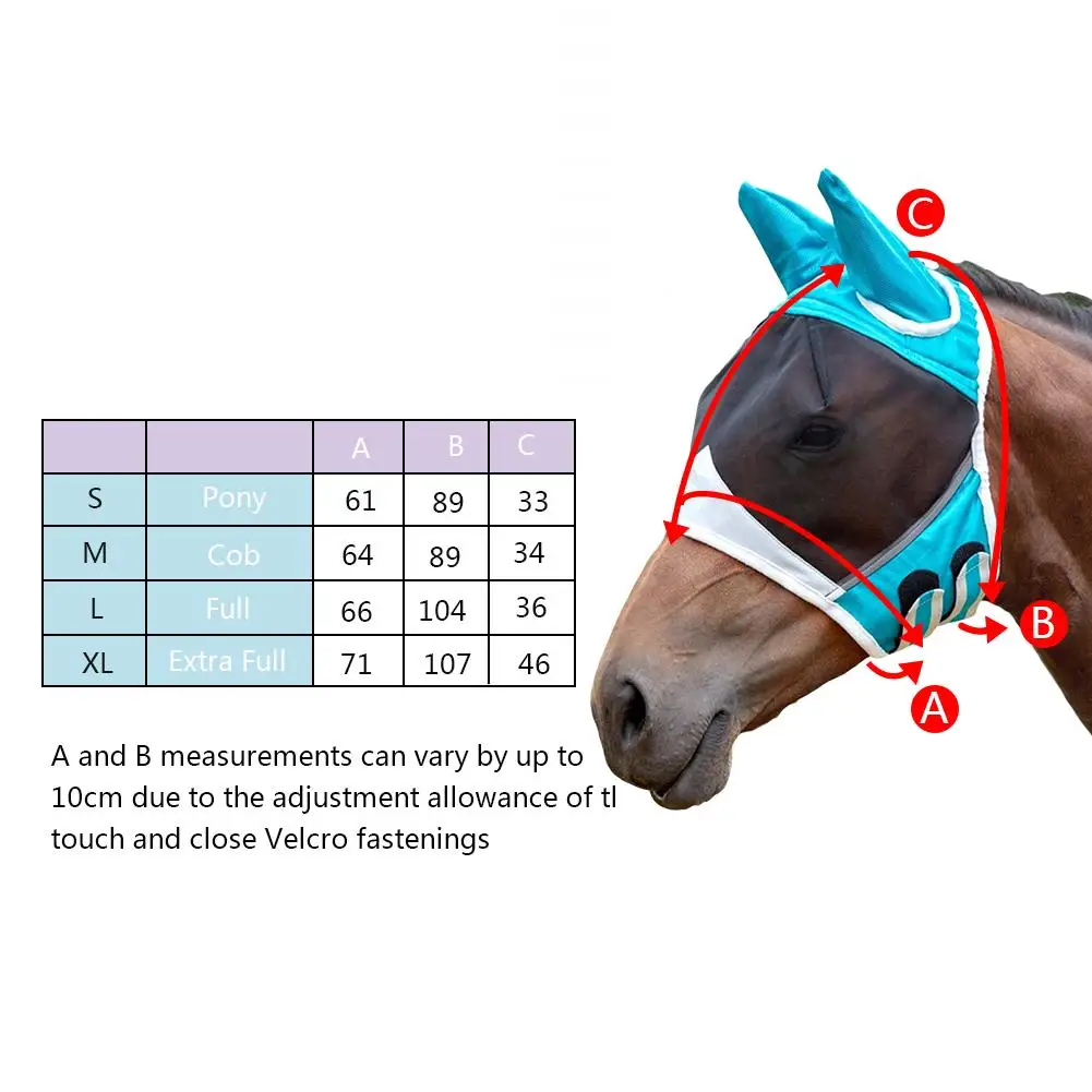 Horse Fly Mask Comfortable Breathable Horse Mask With Ear Anti Mosquito Horse Mask Dropshipping