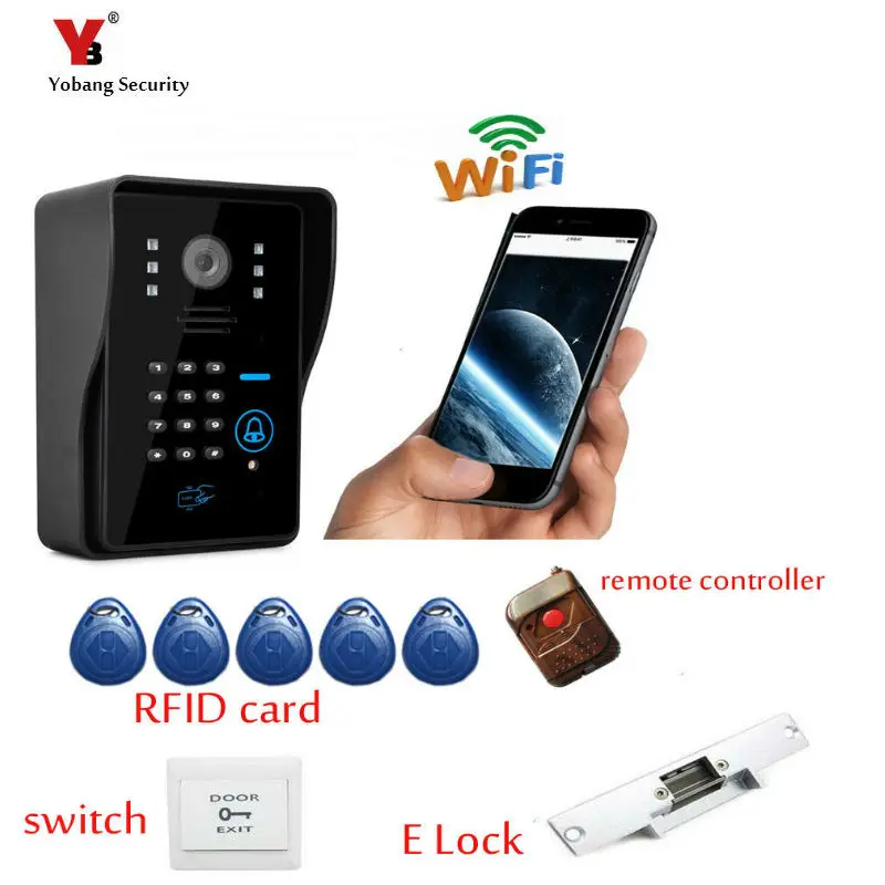 

Yobang Security Video intercom wifi video door phone remote controlled wifi intercom IOS Android available wifi doorbell