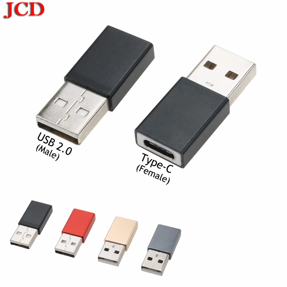 

JCD USB 2.0 Male to Type C USB 3.1 Female Converter Charging Adapter Data Transfer usb 2.0 Male to Type C Female Adapter Convert