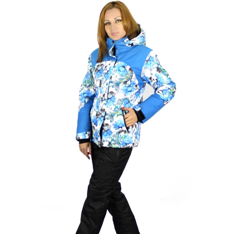 Women's Ski Suit Women Windproof Waterproof And Large Floral Pattern