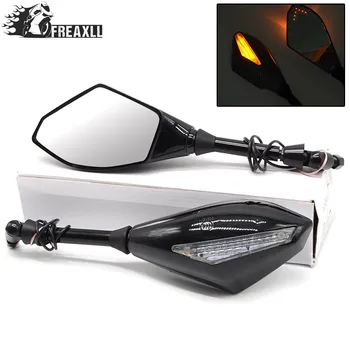 

Motorcycle Rearview Mirrors With Turn Signal LED Light For Yamaha XMAX 530 TMAX530 T MAX 500 XMAX 125 250 300 400 Honda Kawasaki