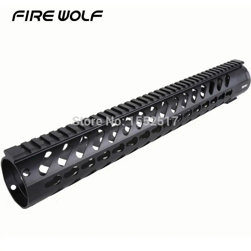 

FIRE WOLF Keymod Tactical 15'' Carbine Free Floating Handguard Mount Bracket With Detachable Rails Black Free Shipping Mosin