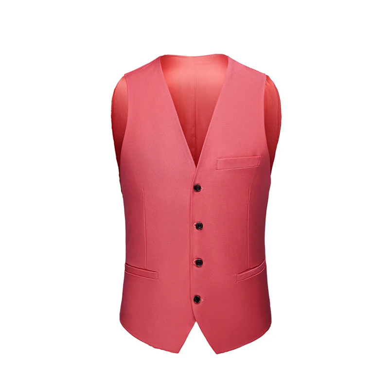 Shenrun Male Solid Color Vests Fashion Causal Business Slim Fit Work Waistcoat Office Formal Suit Vest For Young Classic Gilet