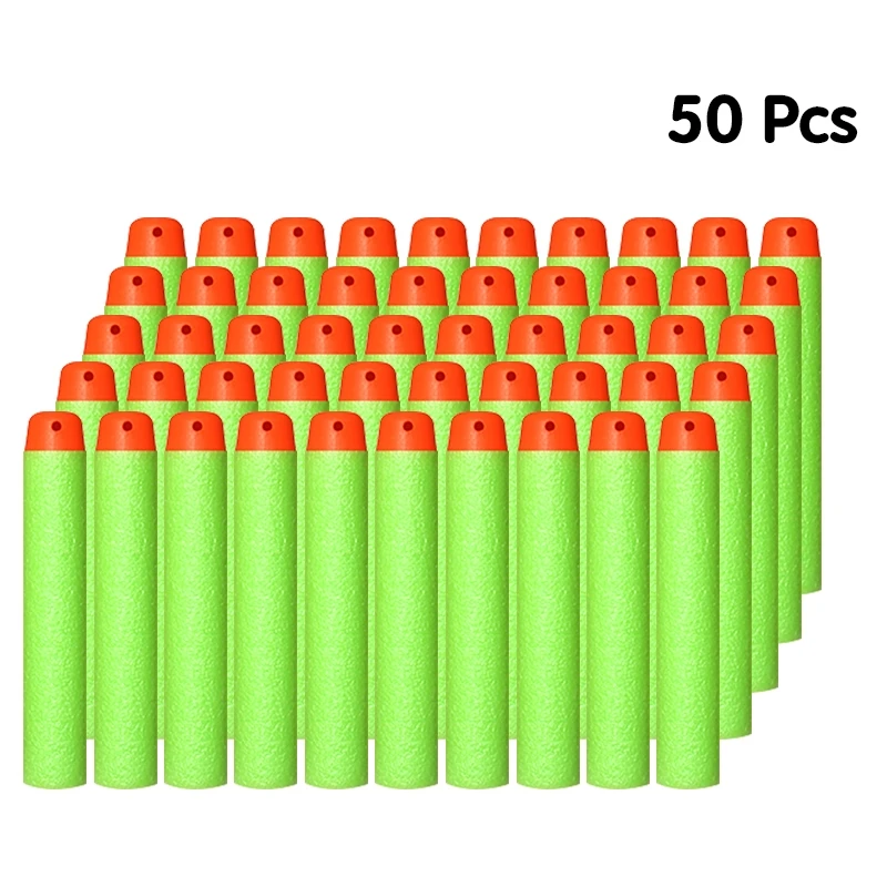 green color 50pcs 10/50/100 штук мягкие пули Nerf пулями, мягкими дырочку головы 7,2 см заправка игрушка дартс оружейные пули бластеры Kid Детский подарок - Цвет: green color 50pcs