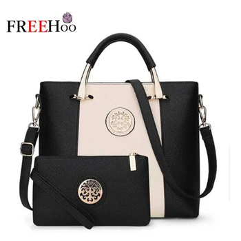 

Bags For Women 2019 New Style Two Bags/Set European And American Brand Designer Pu Women Shoulder Bags Handbag Bolsa Feminina