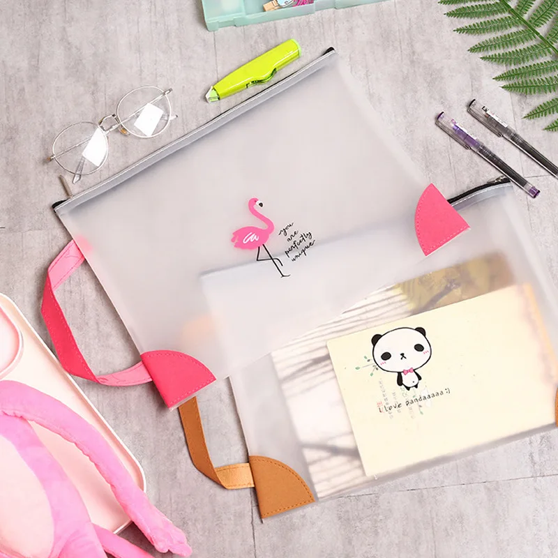 

1201 portable a4 transparent zipper file bag student file storage data pack stationery Filing Products