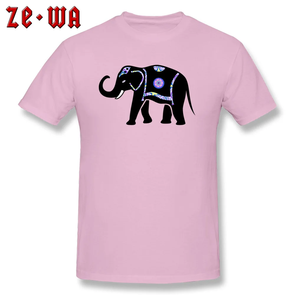 Big Black Thailand Elephant Summer/Autumn All Cotton O-Neck Tees Short Sleeve Fashionable Tee-Shirts Discount Normal T-Shirt Big Black Thailand Elephant  pink