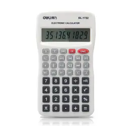 Светодиодный калькулятор бросился реального калькулятор Графический 2018 научный Deli 1722 тонкий время и дата дисплей для студентов