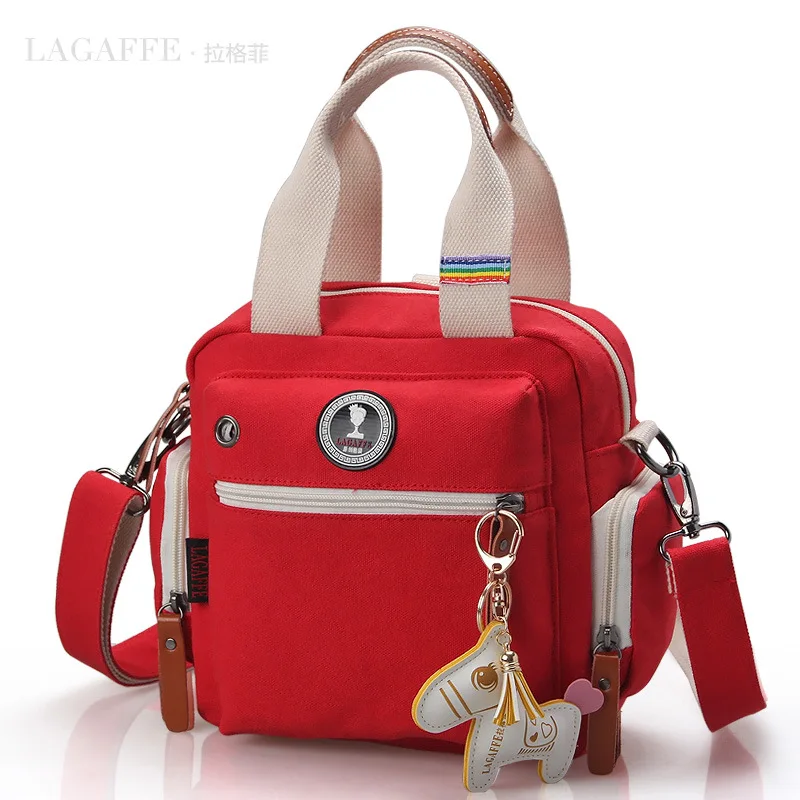 Сумка для подгузников, рюкзак, одноцветная многофункциональная сумка для подгузников, сумка для мам, Детская сумка - Цвет: Красный
