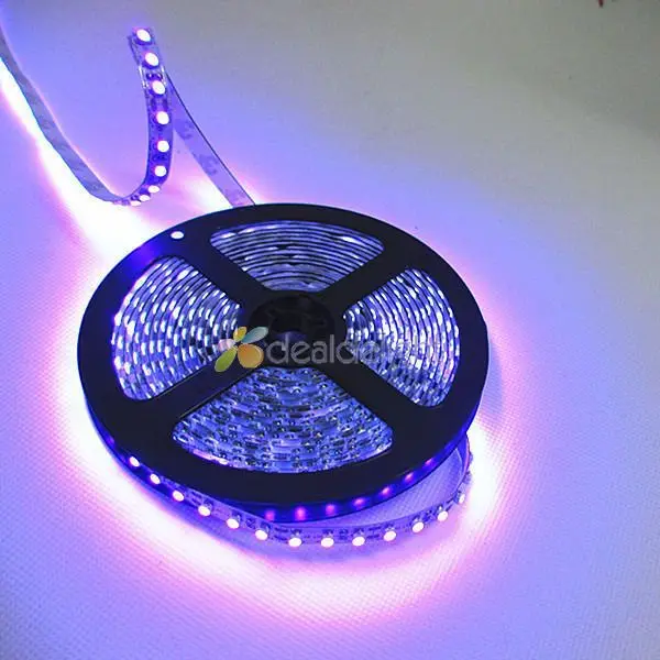 DC12V 5 м/лот 3528 SMD 600 Led s ультрафиолетовая Светодиодная лента 39 нм|led strip light|flexible led