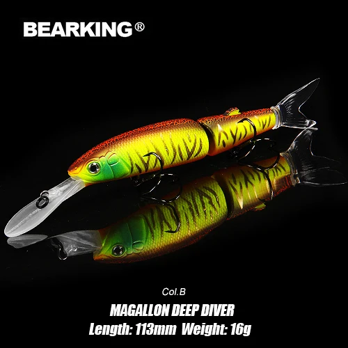 Розничная A+ рыболовные приманки, разные цвета, гольян crank 80 мм 8,5 г, магнитная система. Bearking горячая модель crank bait - Цвет: Magallon-DEEP-B