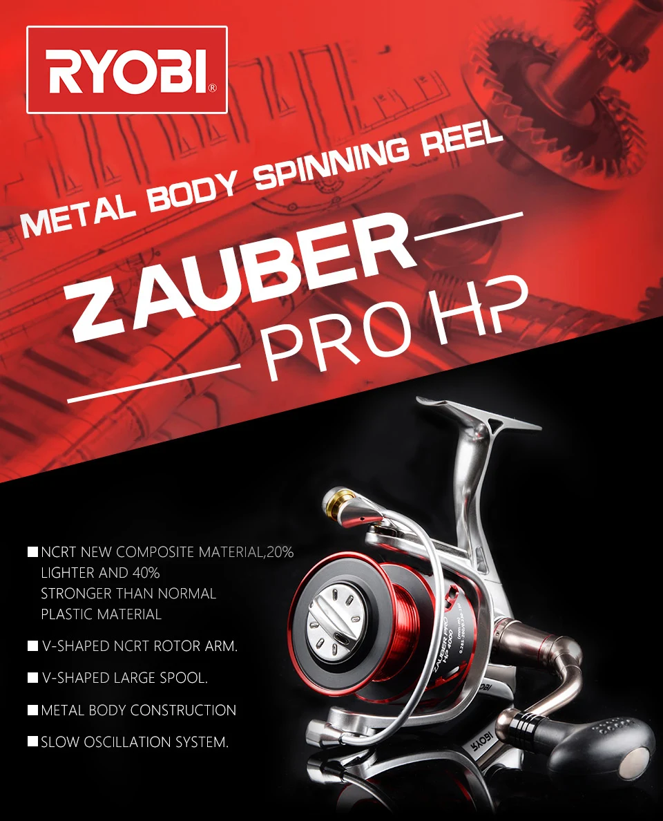 Ryobi zauber pro hp carretel de pesca