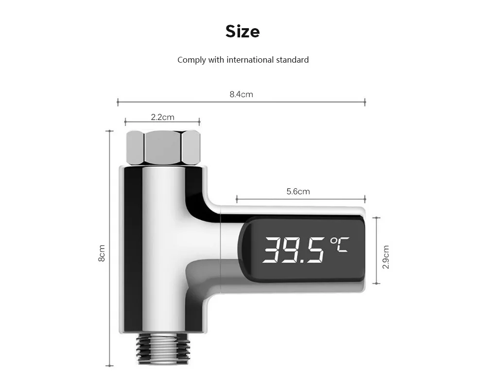LW-101 светодиодный дисплей домашний термометр для душа поток воды температурный дисплей светодиодный дисплей Термометры для душа поддержка Прямая поставка