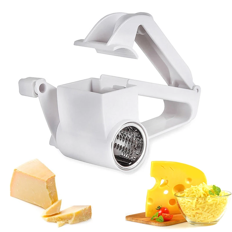 

Cheese & Vegetable Graters Ginger Chocolate Cutter Hand-Cranked Whirling Cheese Grater with Stainless Steel Drum Kitchen Tools