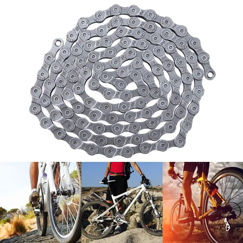 Stainless Steel 9 Speed MTB Bike Folding Chain 110L Mountain Road Bike