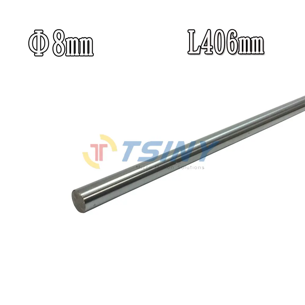 

D8 L406 Linear Motion Diameter 8 mm Steel Shaft 406mm Length Chrome Plated Case Hardened Metric Free Shipping