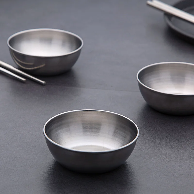 Stainless Steel Bowl 1pc Small Stainless Bowl Soy Sauce Dish Dessert Dish Kitchen Sauce Small Dip Rray Seasoning