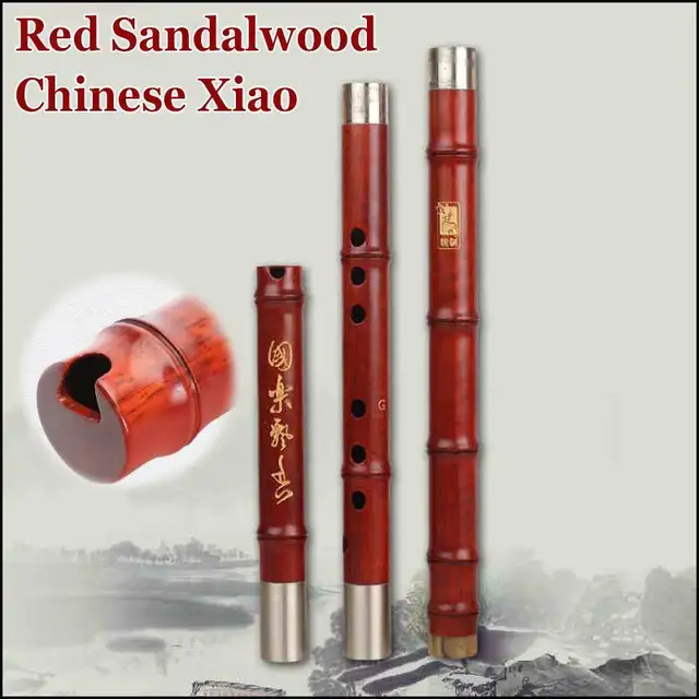 Cheap Red Sandalwood Northern Xiao Chinese Wooden Flute Dong Xiao Professional Traditional Musical Instrument Flauta 8 Holes G/F Key