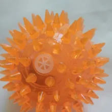 

12pcs/pack Pet Products Elastic LED Light-up Spike Ball Pet Dog Cat Molar Rubber Flash Ball Entertained Toy