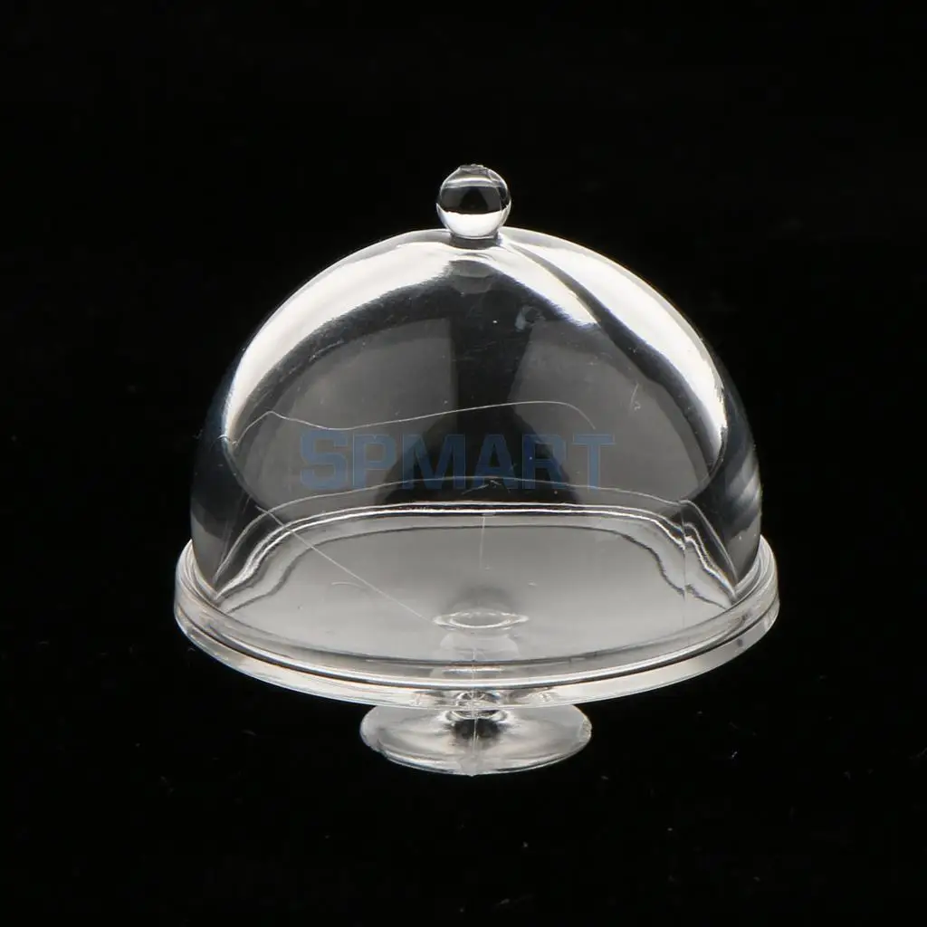 Dollhouse Miniature 1/12 Scale Clear Dessert Snack Can Pot with Lid for 12th Dolls House Accessories
