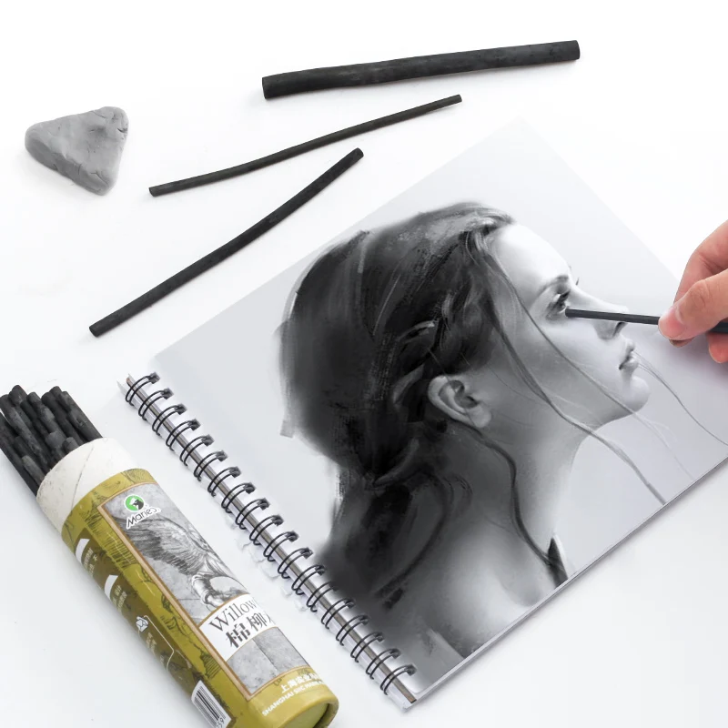 Maries хлопок уголь углеродный фотообои картина карбоновый карандаш|Простые