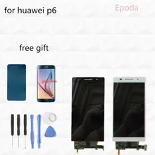100% Original White Black Pink For Huawei Ascend P6 LCD Display+Touch Screen+Digitizer Glass Assembly P6S P6-U06 C00 T00 S-U06