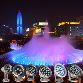 

RGB Underwater Swimming Pool Light Multi-Color 12V 6w 12W 18w 24w Outdoor Lighting Waterproof Fountain Light Waterfall Fountain