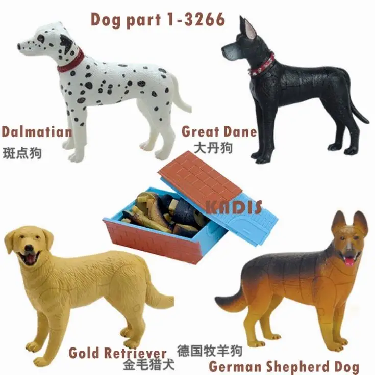 

lovely animal puzzles 4pcs 3D dog puzzle 3266-1 plastic animal toys 3d puzzle educational toys