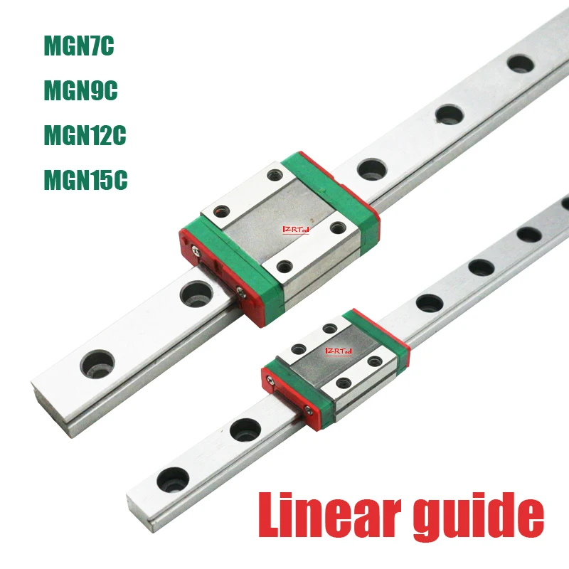 

3D print parts cnc Kossel Mini MGN7 MGN12 MGN15 MGN9 miniature linear rail slide 1pc MGN9 linear rail guide +1pc MGN9C carriage