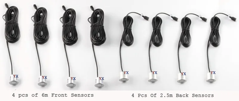 KOORINWOO автомобильные парковочные датчики 8 датчиков 22 мм запасной радар-детектор 4 передних парковочных датчика задний парктроник 4 системы автомобилей