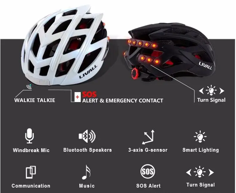 Luces Para Casco De Bicicleta Inteligentes Con Bluetooth Foto Para Tomar Fotos Sos Alerta Para Compartir El Telefono Casco Para Bicicleta Aliexpress