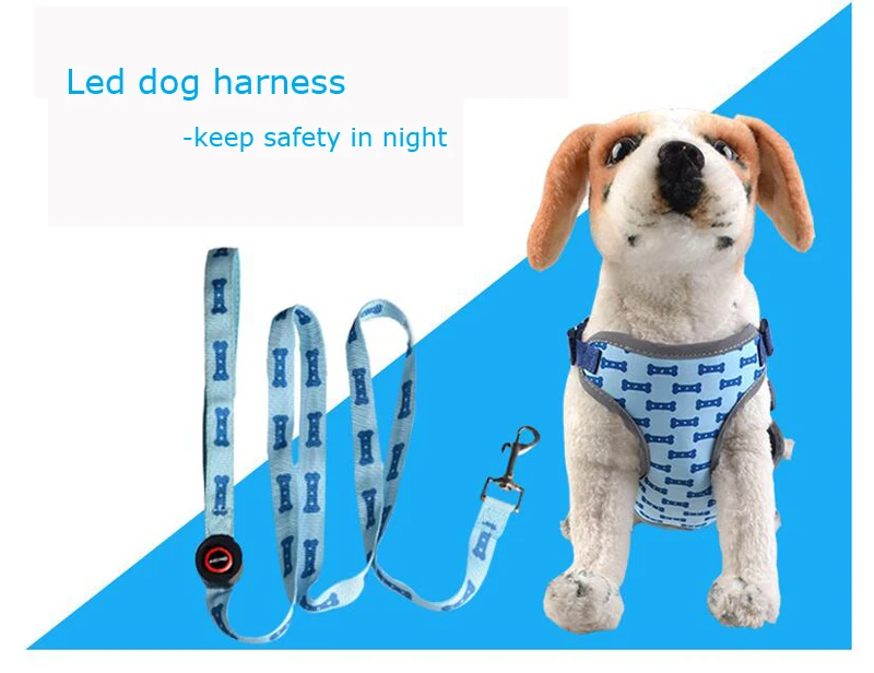LED  dog harness