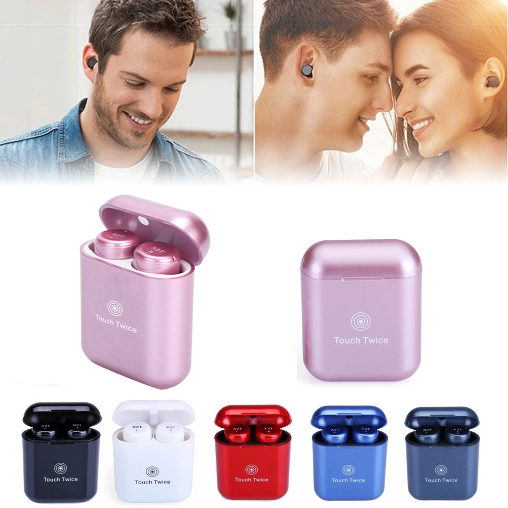 New Upgraded X3T Touch Control True Wireless Bluetooth Earbuds Earphone Mini Sport Earphones With Charging Case for Smart Phone