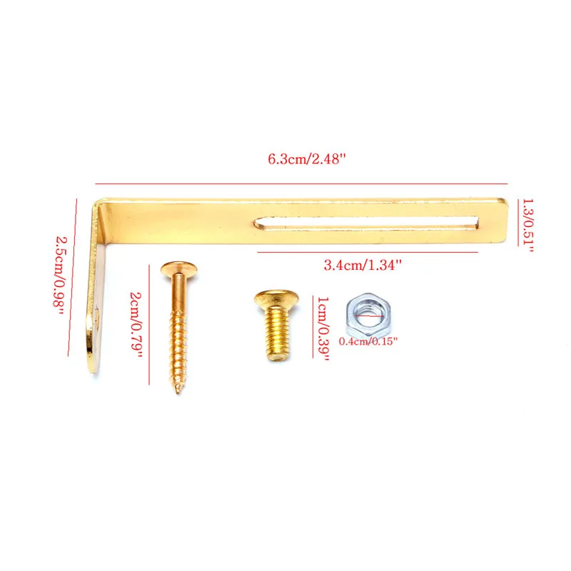 Золотой Монтажный кронштейн L образной формы для электрогитары LP гайка с винтом