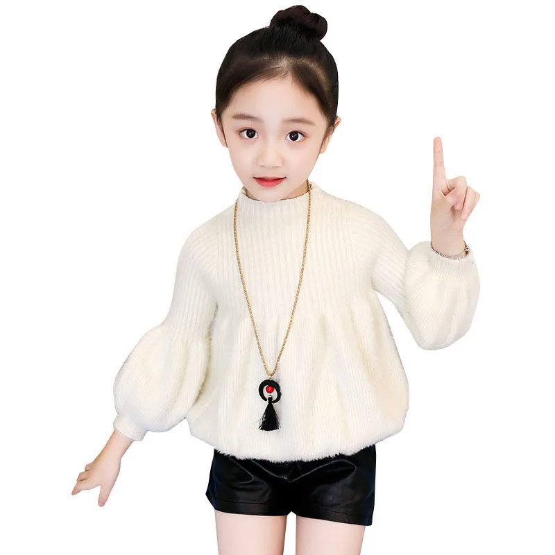 

Children Sweaters Spring Autumn Girls Long Sleeve Knitted Sweater Warm Pullovers Teenage Girls Clothes Tops 4 6 8 10 12 13 Years