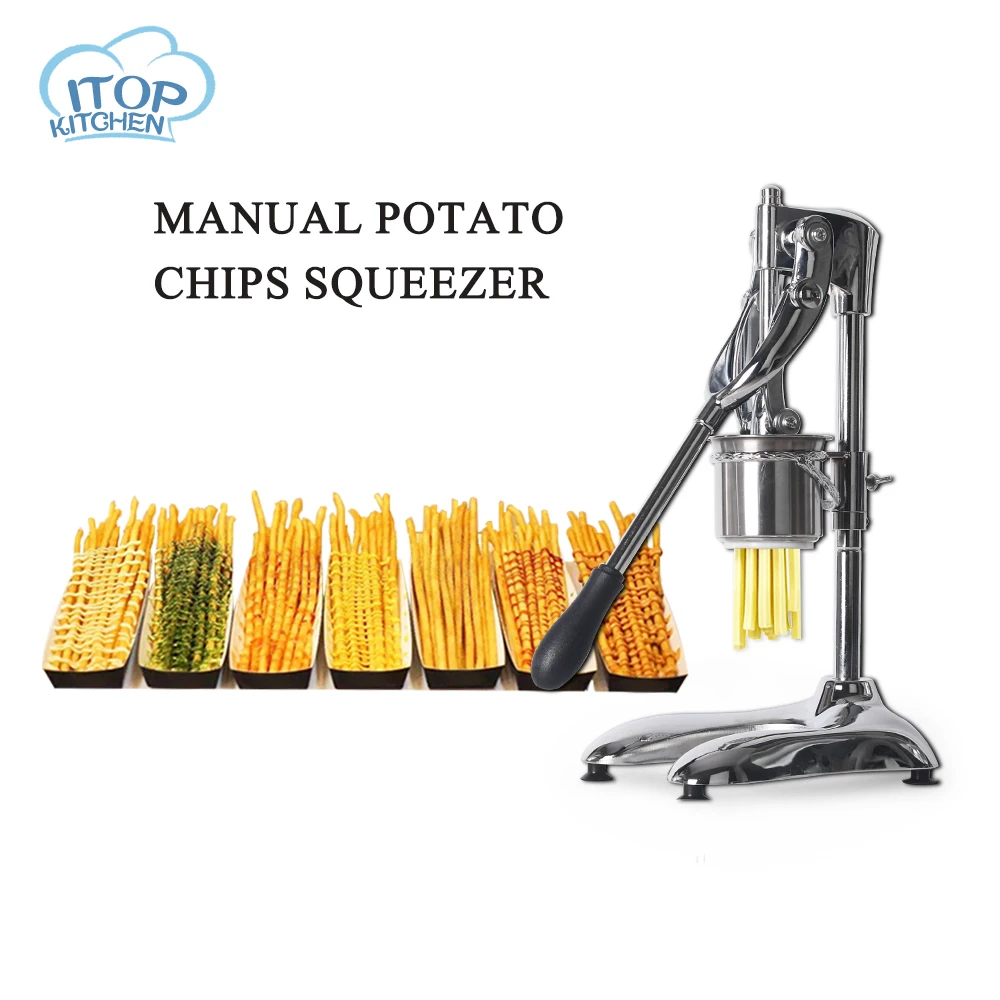  Vegetable Potato Slicer Manual Squeezer French Fry Super Long Fries Making Tool Potato Kitchen Gadg - 32912678391