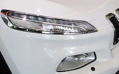 

ABS Front Head Light Head Lamp Cover Trim 2pcs for Jeep Cherokee 2014 2015 2016