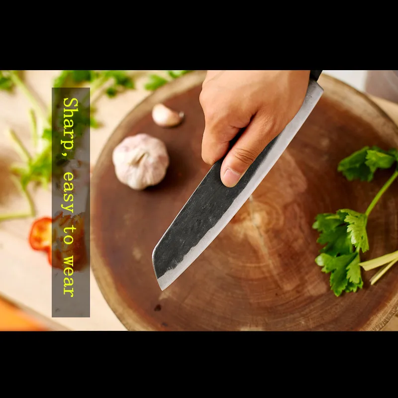 ZHOU углеродный кованый ручной нож шеф-повара для нарезки мяса, фруктов, овощей, нож для выщипывания костей, нож для мясника, кухонный нож для приготовления пищи, слайсер