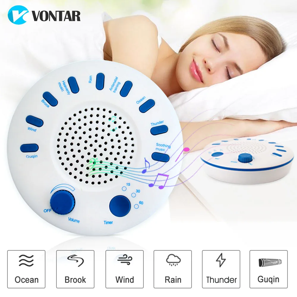 

VONTAR H9 White Noise machine Sleep Therapy Regulator Natural for Baby sleep snore with USB PORT Adapter
