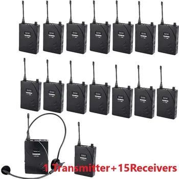 

Takstar UHF938/UHF-938 UHF frequency Wireless Tour Guide System 50m Operat Range 1 Transmitter+15 Receivers for Tour guiding