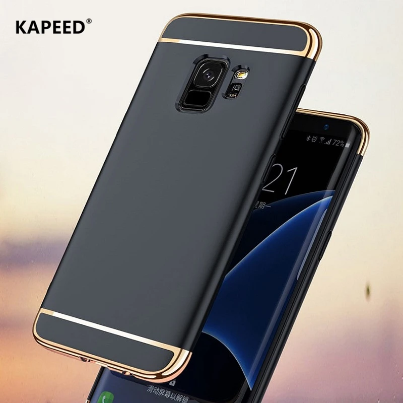 Чехол для телефона Samsung Galaxy S9 S8 Plus S7 Edge бампер стиль Матовый Жесткий ПК задняя