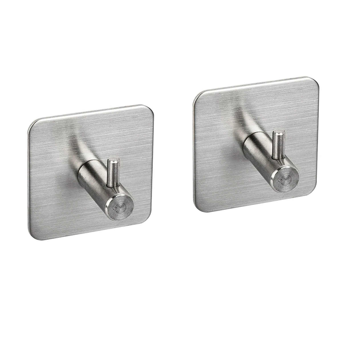 2pcs 70mm Self Adhesive Bath Hooks Stainless Steel Bathroom Towel Hook