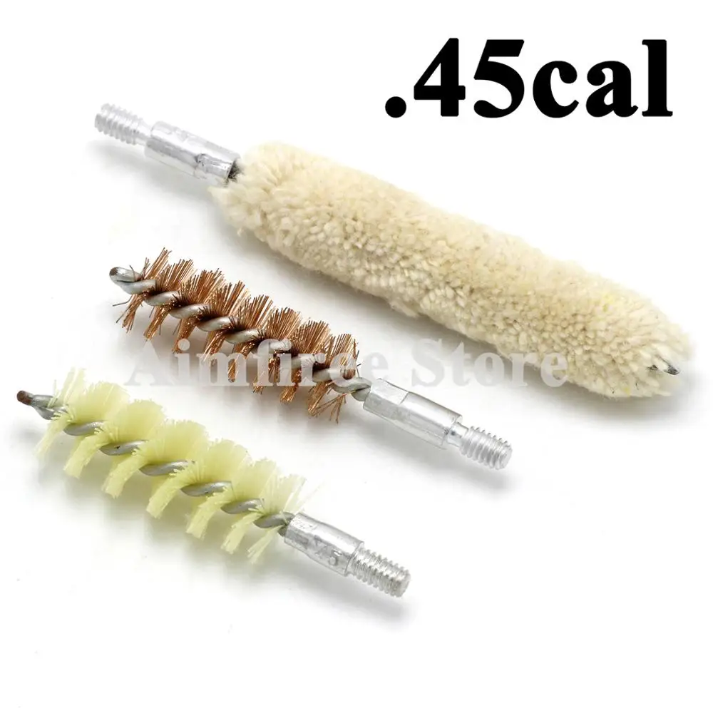 

3Pcs/Lot .45cal Nylon Cotton Mop Phosphor Bronze Bore Brush Gun Cleaning Brush for Rifle Pistol Thread 8-32