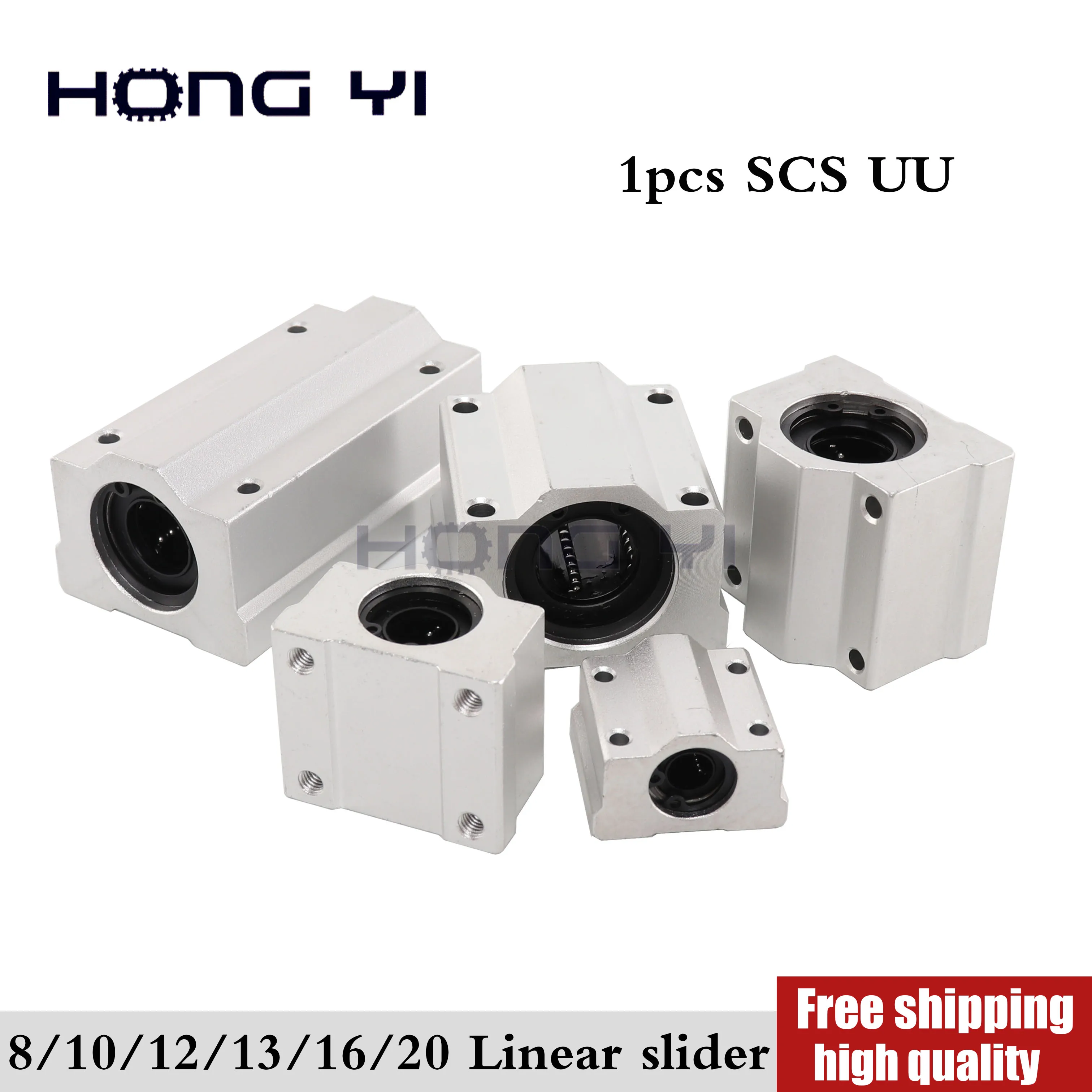 

1pcs SCS8UU SCS6UU SCS10UU SCS12UU SCS8LUU SCS10LUU SCS16UU Linear Ball Bearing Pellow Bolck Linear unit for SBR16 CNC