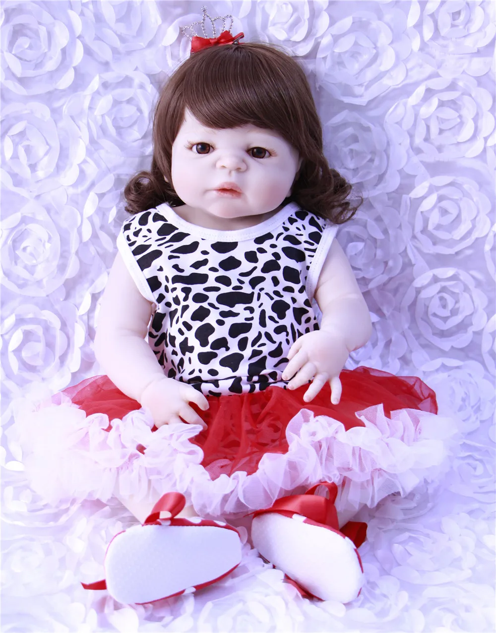 

2018 New 22 Inch Dolls NPK Real Looking full Silicone Reborn Baby Dolls Fashion Cute Baby Doll Reborn For Girls' Gifts Brinquedo