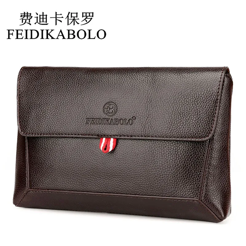 

FEIDIKABOLO Hot Sale Men Wallets Men's Coin Zipper Pocket Long Leather Wallet Clutch Bags Male Purse Hand Bag For Man Carteiras